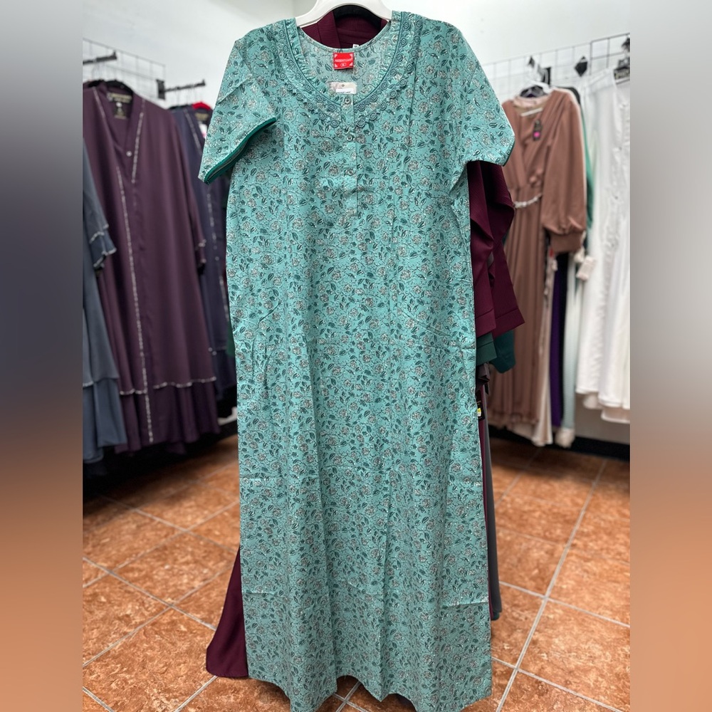 Cotton Blend Women Ladies Indian Nighty Night
Gown Maxi Dress Sleep Lounge Wear